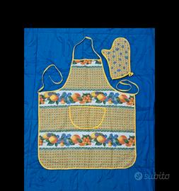 Grembiule + Guanto da Forno 100% Cotone 