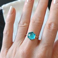 Anello quarzo azzurro 