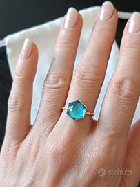 Anello quarzo azzurro 