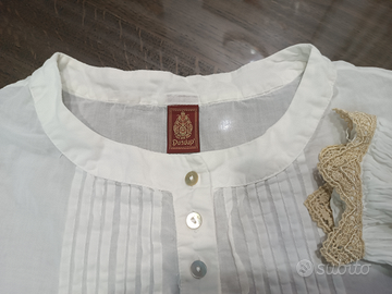 Camicia donna Dondup in cotone e pizzo