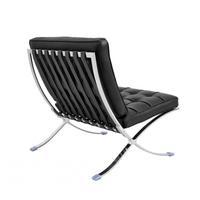 poltrona design barcellona vera pelle inossidabile