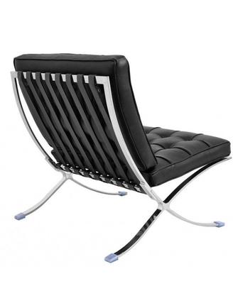 poltrona design barcellona vera pelle inossidabile