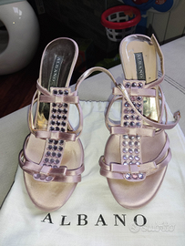 Scarpe cerimonia Albano rosa glicine 38