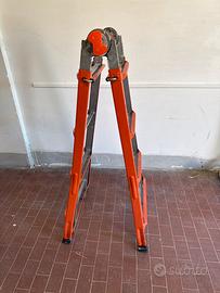 Scala telescopica in acciaio 4+4