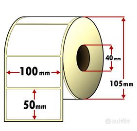 Etichette adesive mm 100x73 carta vellum - anima 4