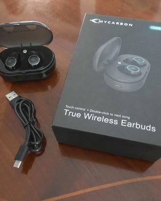 Cuffie Auricolati True Wireless Earbuds MYCARBON