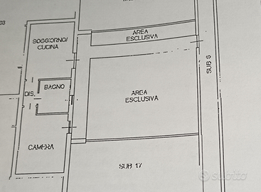 Bilocale arredato con giardino privato e box