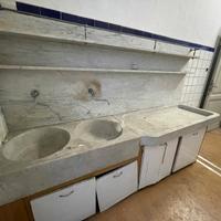 Doppio lavandino in marmo