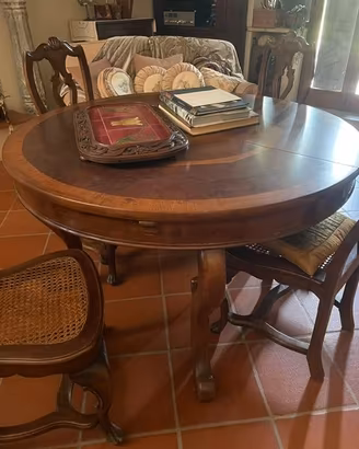 tavolo e sedie legno massello