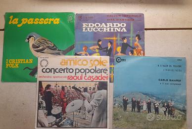 FOLK LISCIO EMILANO ROMAGNOLO lotto rari vinili 45