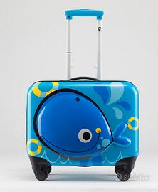 Trolley Rigido per Bambini - Motivo Balena/Pesce 