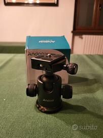 Testa fluida per treppiede con adattatore 3/8 A1/4