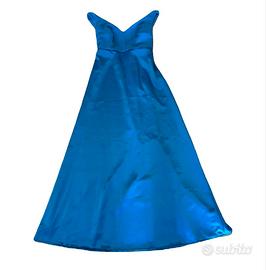 Vestito lungo in cady stile impero