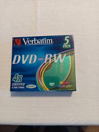 DVD-RW COLORATI conf.5 PZ. Verbatim originale 