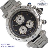 CARTIER Pasha 1352 chronograph 35MM Gray quartz