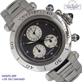 CARTIER Pasha 1352 chronograph 35MM Gray quartz