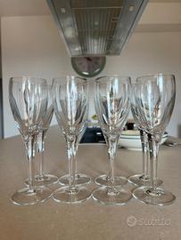8 Calici Flute Champagne Vetro Cristallino Sonoro