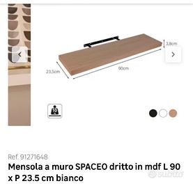 Mensole bianche da muro