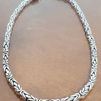 collana uomo argento 925 maglia snake girocollo