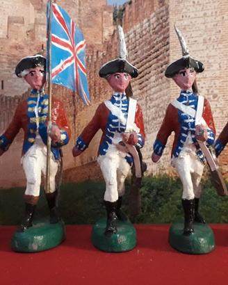 Moschettieri inglesi piombo Rivoluzione americana