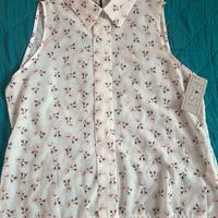 Camicetta donna trasparente floreale