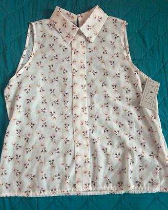 Camicetta donna trasparente floreale