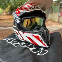 Casco AIROH da cross/enduro/motard + maschera 100%