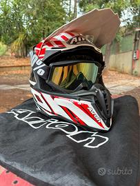 Casco AIROH da cross/enduro/motard + maschera 100%
