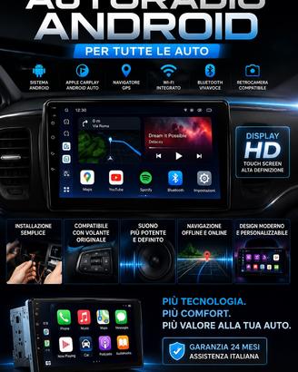 Autoradio android per tutte le auto
