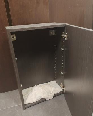 Pensile con 2 mensole in vetro