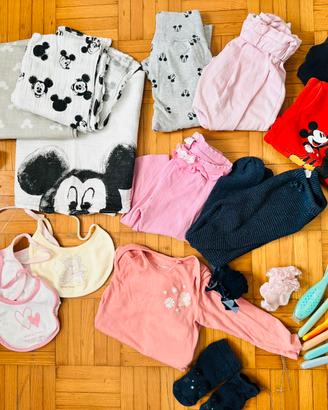 Lotto 25pz bambina 2/9 mesi inverno/primavera