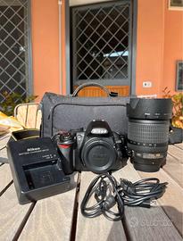 Fotocamera Nikon D3100 + obiettivo 18/105 mm