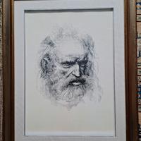 Quadro litografia firmata Pietro Annigoni Abramo