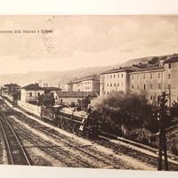 Cartolina D'Epoca Orte Panorama Stazione 1925