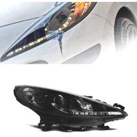 FARI PER PEUGEOT 207 06-12 LUCE DIURNA A LED NERO 