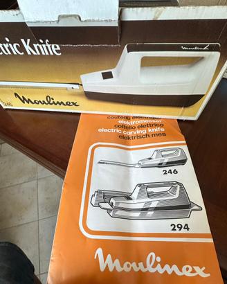 Coltello elettrico  moulinex vintage con  scatola