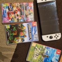 Nintendo Switch Oled+MarioKart8+Minecraft+zelda