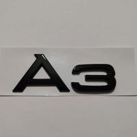 STEMMA AUDI A3 NERO LUCIDO LOGO EMBLEMA ADESIVO