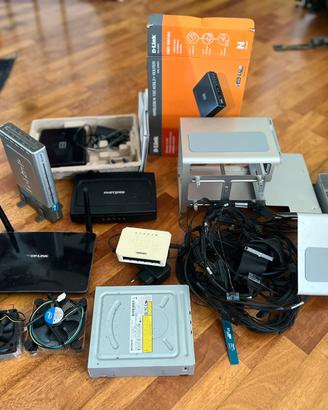 Lotto router, bluray, macpro varie