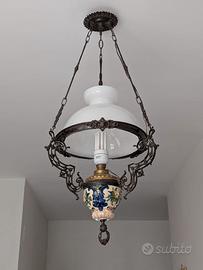 lampadario in ferro battuto