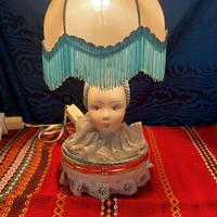 Lampada Abatjour Porcellana Portagioie Specchio 