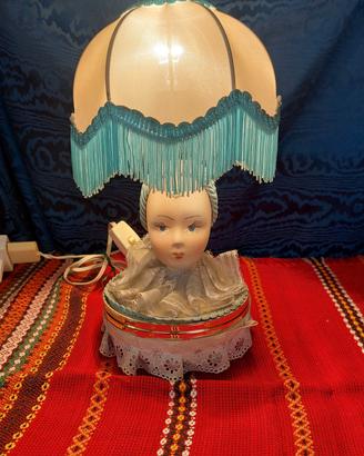 Lampada Abatjour Porcellana Portagioie Specchio 