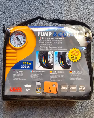 Kit Ripara e Gonfia Pneumatici Lampa 12V - Nuovo