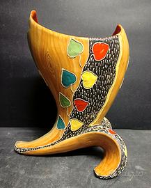 DERUTA ceramica vaso cornucopia VINTAGE anni '60