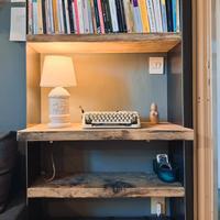 Libreria ferro e legno stile industrial