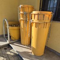 Tubi scarico macerie + tramoggia con supporto