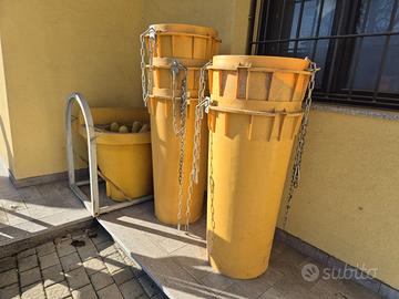 Tubi scarico macerie + tramoggia con supporto