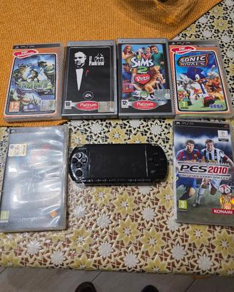 sony psp + 6 giochi