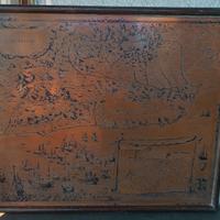 MAPPA  SU RAME   BARCELLONA  SPAGNA   ANNO 1608