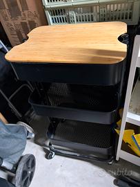 Carrello Ikea con piano di copertura come nuovo